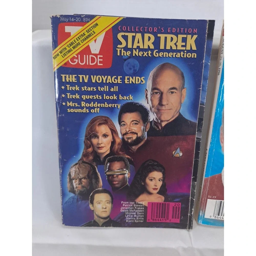Lot Of 2 Star Trek‎ TV Guide Kirk 1996 TNG Crew (1994) Fair Condition